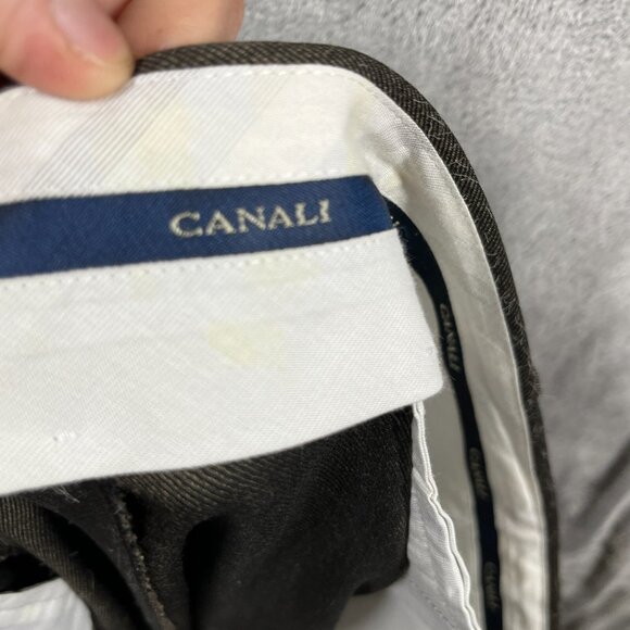 Canali Dress Pants Mens 38 Wool Stretch Straight Leg Relaxed Quiet Luxury - Picture 8 of 11